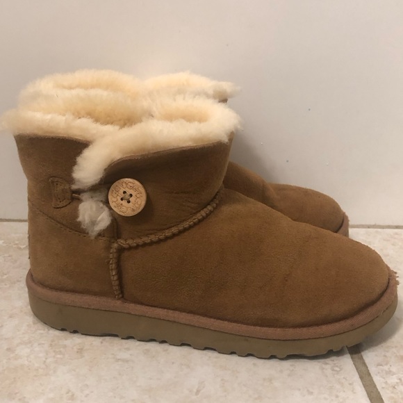 UGG Shoes - UGG mini bailey button shoes Size 4 Kids: Size 6 Womens balletcore athletic